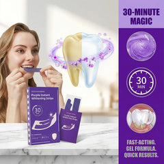 Purple Teeth Whitening Strip No Sensitive Teeth Bleaching Strip Colour Corrector Instant Teeth Clean Strip,At-Home Teeth Whiter
