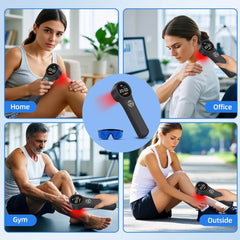 1760mW Cold Laser Therapy Device 660nm 810nm 980nm Handheld LLLT NIR Light Physiotherapy for Joint Muscle Pain Relief Home Use