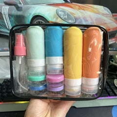 17/4Pcs Travel Bottles Set Leak-Proof Container Portable Refillable Toiletries Shampoo Conditioner Lotion Liquid Empty Bottles