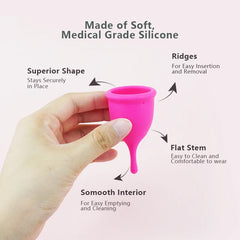 Hypoallergenic Certified Menstrual Cup With Sterilizer Kit Soft Woman Period Cup Menstrual Silicone Medical Cycle Menstrual Bowl