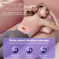 Heated Period Pain Relief Device Portable Rechargeable Abdominal Massage Belt with Smart Temperature Control for Lady Women