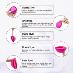 Lady Cycle Monthly Period Disk Medical Grade Reusable Menstrual Disc Storage Case Sterilizer Cup Menstrual Collector