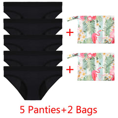 Bamboo Fiber Leak Proof Menstrual Panties Women Heavy Absorbency Four-layer Leakproof Women Period Underwear Menstrual Panties