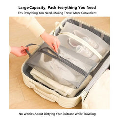 Dustproof Portable Outdoor Mesh Shoe Bag Breathable Lightweight Travel Shoe Bag Shoe Organizer for Outdoor Use/Travel/Sports