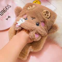 Lovely Cartoon Hand Po Warm Water Bottle 400ml Hot Water Bottles Portable Hand Warmer Girls Pocket Hand Feet Hot Water Bag