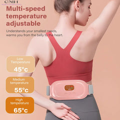 Heated Period Pain Relief Device Portable Rechargeable Abdominal Massage Belt with Smart Temperature Control for Lady Women