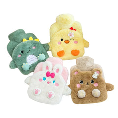 Lovely Cartoon Hand Po Warm Water Bottle 400ml Hot Water Bottles Portable Hand Warmer Girls Pocket Hand Feet Hot Water Bag