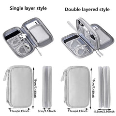 Multi-layer Digital Accessory Storage Bag Dust Proof Power Supply Hard Disk Protective Cover Power Bank Data Cable Storage Bag