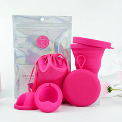 Lady Cycle Monthly Period Disk Medical Grade Reusable Menstrual Disc Storage Case Sterilizer Cup Menstrual Collector