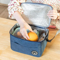 Insulated Bento Lunch Bag – Thickened Aluminum Foil Thermal Food Carrier with Shoulder Strap