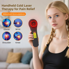 1760mW Cold Laser Therapy Device 660nm 810nm 980nm Handheld LLLT NIR Light Physiotherapy for Joint Muscle Pain Relief Home Use