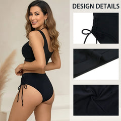 High Wasit Menstrual Panties Swimwear Fast Absoprtion Waterproof Swimsuit Bikini Bottoms Absorbent Beachwear Period Breifs