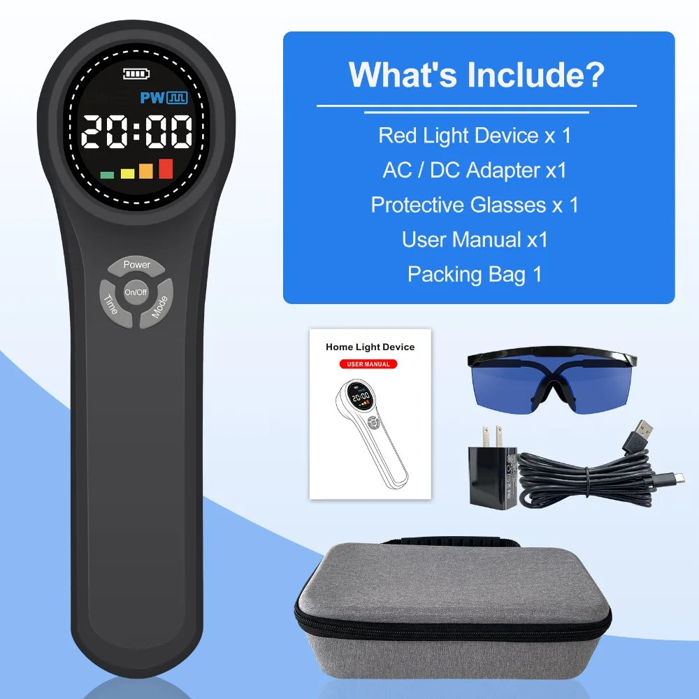 1760mW Cold Laser Therapy Device 660nm 810nm 980nm Handheld LLLT NIR Light Physiotherapy for Joint Muscle Pain Relief Home Use