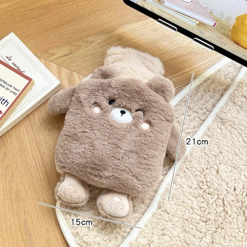 Kawaii Hot Water Bags Cute Plush Rubber Hand and Foot Belly Warmer Explosion-proof Hot Water Bottles for Women Period Pain