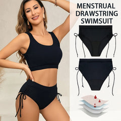High Wasit Menstrual Panties Swimwear Fast Absoprtion Waterproof Swimsuit Bikini Bottoms Absorbent Beachwear Period Breifs