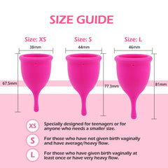 Hypoallergenic Certified Menstrual Cup With Sterilizer Kit Soft Woman Period Cup Menstrual Silicone Medical Cycle Menstrual Bowl