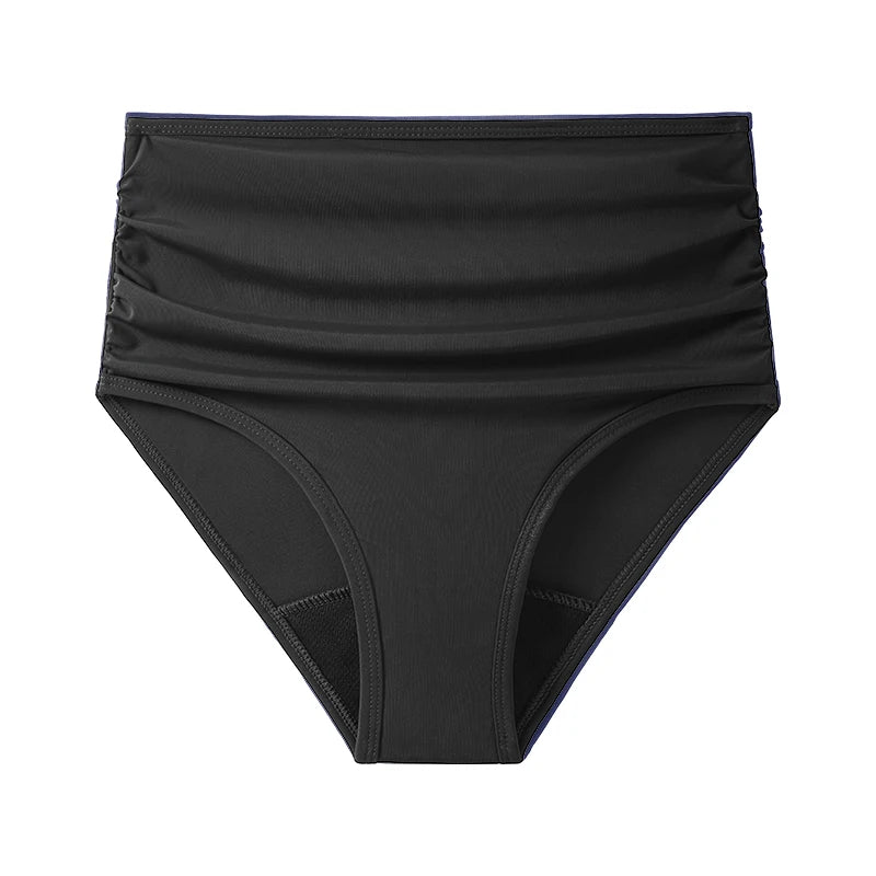 Menstrual Swimwear 4-Layer Leak Proof Period Panties High Waist Swimsuit Sexy Bikini Period Swim Bottoms Absorbent Beachwear
